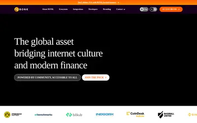 Website screenshot of Bonk (2026-05-21)