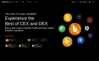 Website screenshot of Bitcointry Token (2026-05-31)