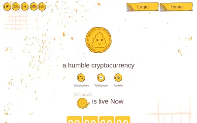 Website screenshot of Shitcoin (2026-04-25)
