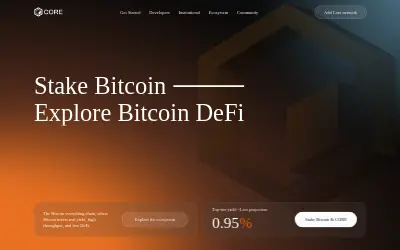 Website screenshot of Core DAO (2026-05-25)