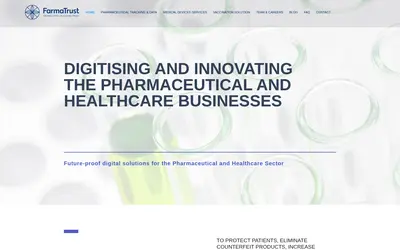 Website screenshot of FarmaTrust (2026-05-21)
