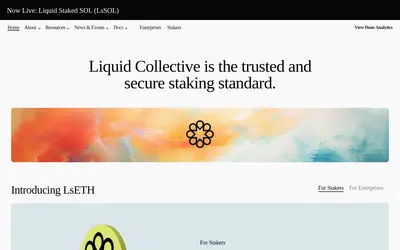 Website screenshot of Liquid Staked ETH (2026-04-25)