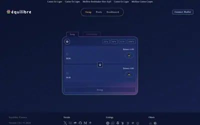 Website screenshot of Equilibre (2026-05-22)