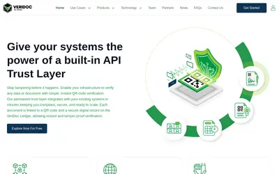 Website screenshot of VeriDocGlobal (2026-05-22)