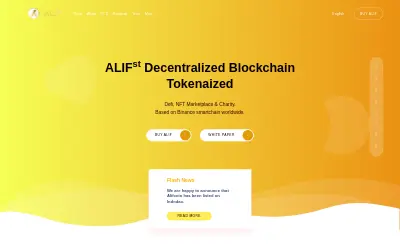Website screenshot of AliF Coin (2026-05-31)