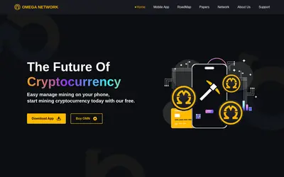 Website screenshot of Omega Network (2026-04-26)