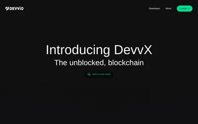 Website screenshot of Devvio (2026-04-26)