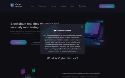 Website screenshot of CyberHarbor (2026-05-22)