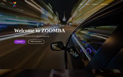 Website screenshot of Zoomba (2026-05-20)