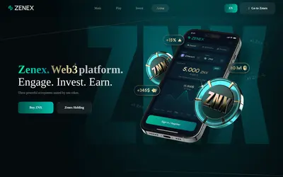Website screenshot of ZENEX (2026-04-25)