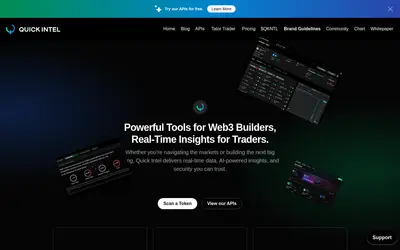 Website screenshot of Quick Intel (2026-05-22)