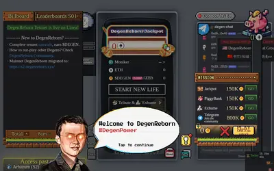 Website screenshot of DegenReborn (2026-05-22)
