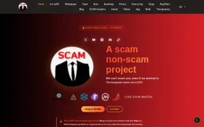 Website screenshot of ScamPump (2026-05-31)