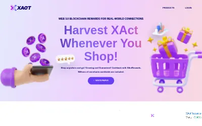 Website screenshot of XActRewards (2026-05-31)