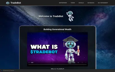 Website screenshot of TradeBot (2026-05-22)