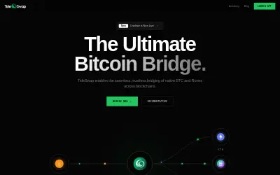 Website screenshot of teleBTC (2026-05-25)