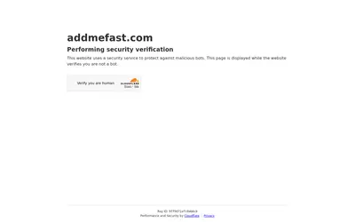 Website screenshot of AddMeFast (2026-05-22)