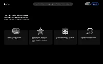 Website screenshot of Crown Token (2026-05-20)