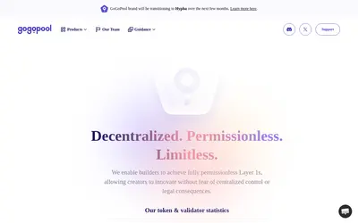 Website screenshot of GoGoPool (2026-04-26)