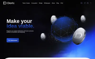 Website screenshot of Doric (2026-05-31)