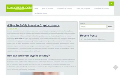 Website screenshot of Black Pearl Coin (2026-05-20)
