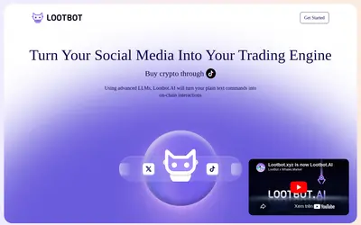 Website screenshot of LootBot (2026-04-25)