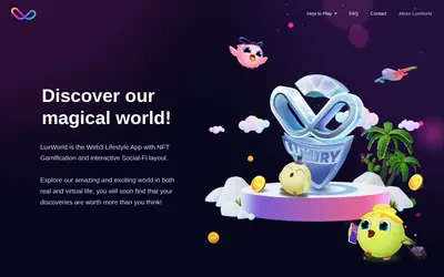 Website screenshot of LUXWORLD (2026-04-25)