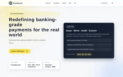 Website screenshot of Paladeum (2026-05-21)