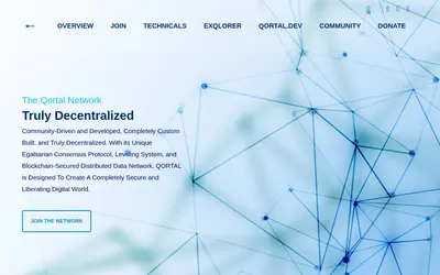 Website screenshot of Qortal (2026-04-25)
