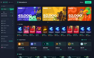 Website screenshot of Solcasino Token (2026-04-26)