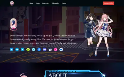 Website screenshot of WaifuAI (2026-05-21)