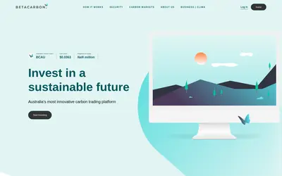 Website screenshot of BetaCarbon (2026-05-22)