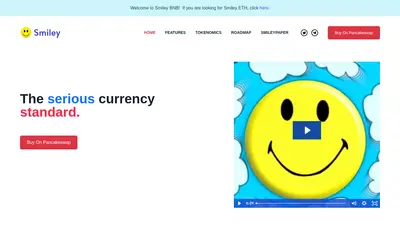 Website screenshot of Smiley Coin (2026-04-25)