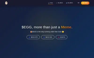 Website screenshot of Crypto Egg (2026-06-24)