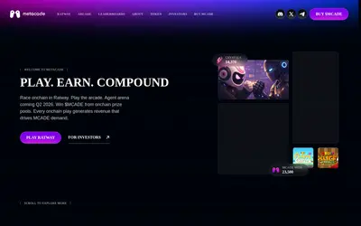 Website screenshot of Metacade (2026-05-20)