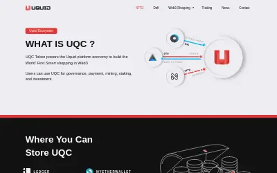 Website screenshot of Uquid Coin (2026-06-04)