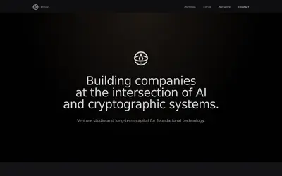 Website screenshot of Ethlas (2026-04-25)