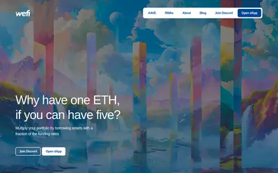 Website screenshot of Wefi Finance (2026-05-20)