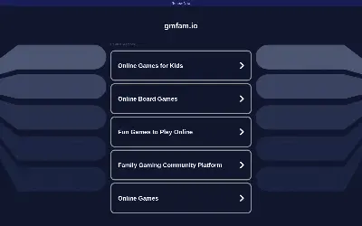Website screenshot of GMFAM (2026-05-25)
