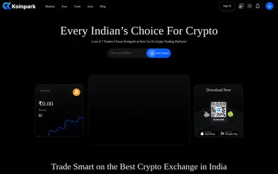 Website screenshot of ParkCoin (2026-05-20)