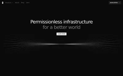 Website screenshot of LayerZero (2026-04-26)