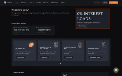 Website screenshot of Sovryn Dollar (2026-04-25)