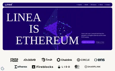 Website screenshot of Wrapped Ether (Linea) (2026-05-21)
