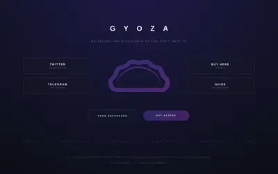 Website screenshot of Gyoza (2026-05-20)