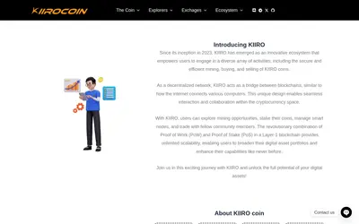 Website screenshot of Kiirocoin (2026-04-25)