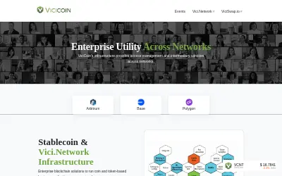 Website screenshot of ViciCoin (2026-05-31)