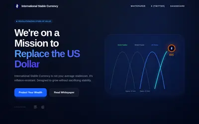 Website screenshot of International Stable Currency (2026-05-21)