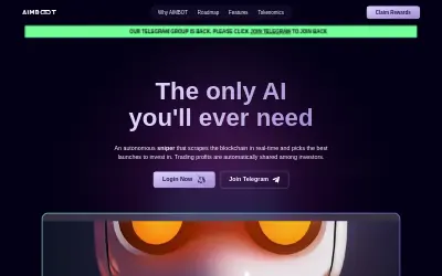 Website screenshot of AimBot (2026-06-25)