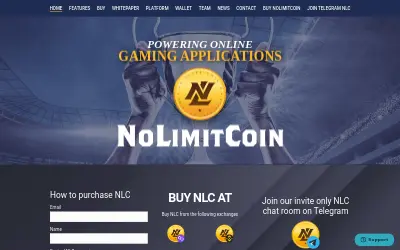 Website screenshot of NoLimitCoin (2026-05-23)