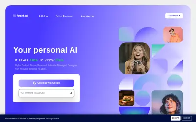 Website screenshot of Fetch.AI (2026-05-23)